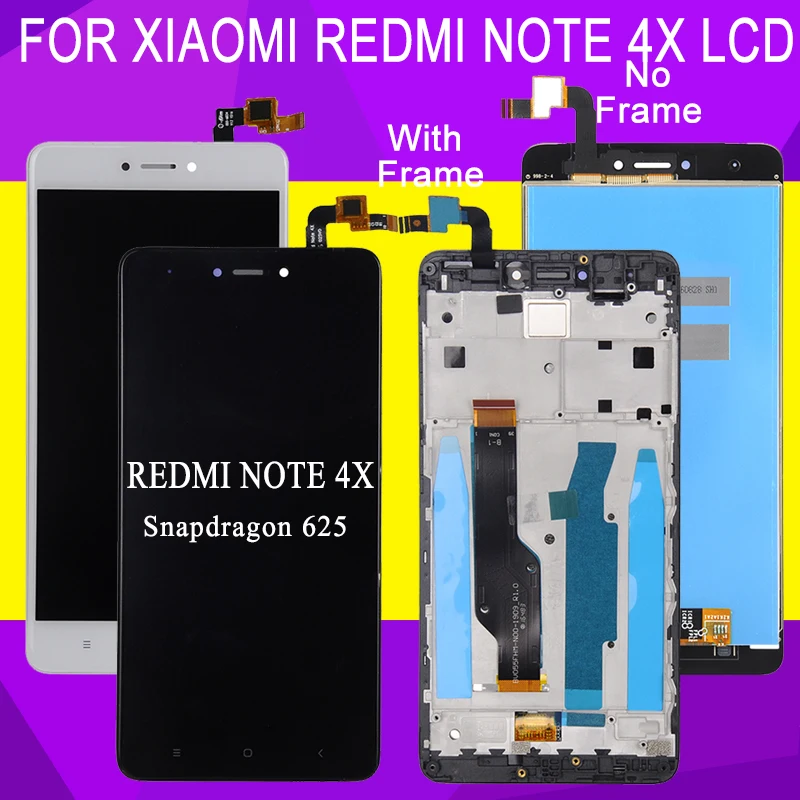 

HH Promotion For Xiaomi Redmi Note 4X LCD Touch Screen Digitizer Assembly Replacement For Redmi Note 4X Display With Frame