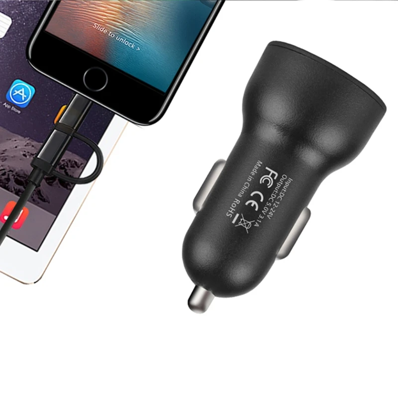 DC 12V 24V двойной зарядное устройство USB цифровой светодиодный дисплей напряжения тока 2.1A адаптер
