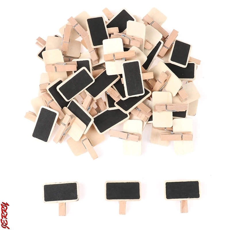 10/50Pcs Mini Wooden Blackboard Universal Message Board Chalkboard Portable Wedding Party Decor Decorative Parts