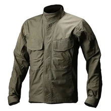 Military Tactical Long Sleeve Camouflage Shirt Men Spring Summer Cargo Shirt Army Soldiers Combat Multi-Pockets Uniform