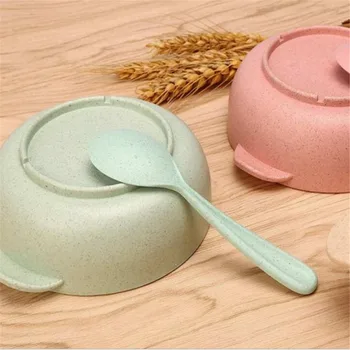 

2 Pcs/Set Infants Rice Bowl Spoon Set Tableware Set Baby Fruit Bowl Food Training Bowl Baby Solid Feeding Dishes With Spoon 2019