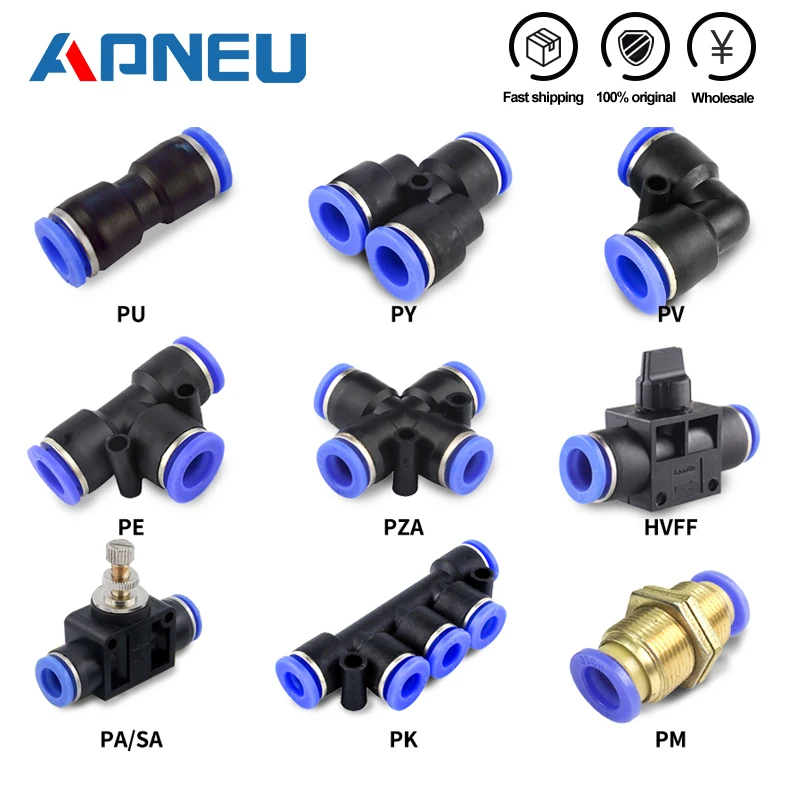 Pneumatic Fitting Hose Connector Tube Plastic Joint, 51 OFF