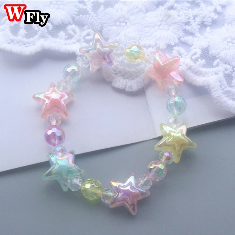 Bracelet Jewelry Harajuku Handmade Lolita Girl Candy Color stars Multicolour Crystal