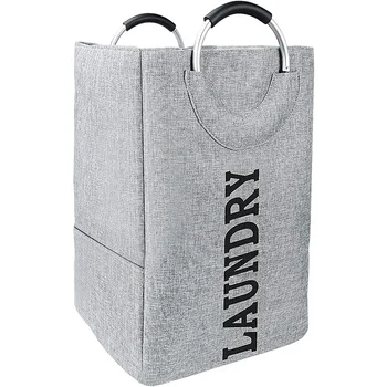 

Double Laundry Hamper with Handle, Large Collapsible Laundry Hamper, Laundry Basket for Dorm Room, Dirty Clothes Basket