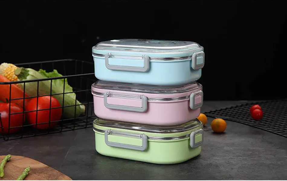 Ланч-бокс из нержавеющей стали с отсеком Ланч-бокс Bento коробки для детей, контейнер для еды, портативная японская посуда