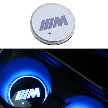 

1pc Illuminate Car Anti Slip Water coaster LED Mat pad For BMW M3 M5 M6 X1 X3 X5 E34 E39 E36 E60 E90 E46 F30 F10 F20 car styling