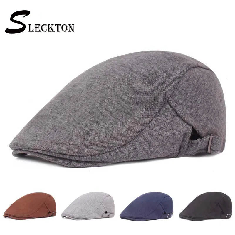 

SLECKTON Solid Fedora Unisex Bere Flat Cap Newsboy Cap Peaky Blinders Baker Boy Gatsby Hat Winter Hats for Men Women