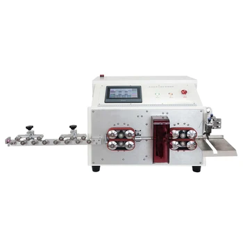 

EW-3055 Computerized automatic double layers sheathed cable cutting and wire stripping machine support 2-8 cores