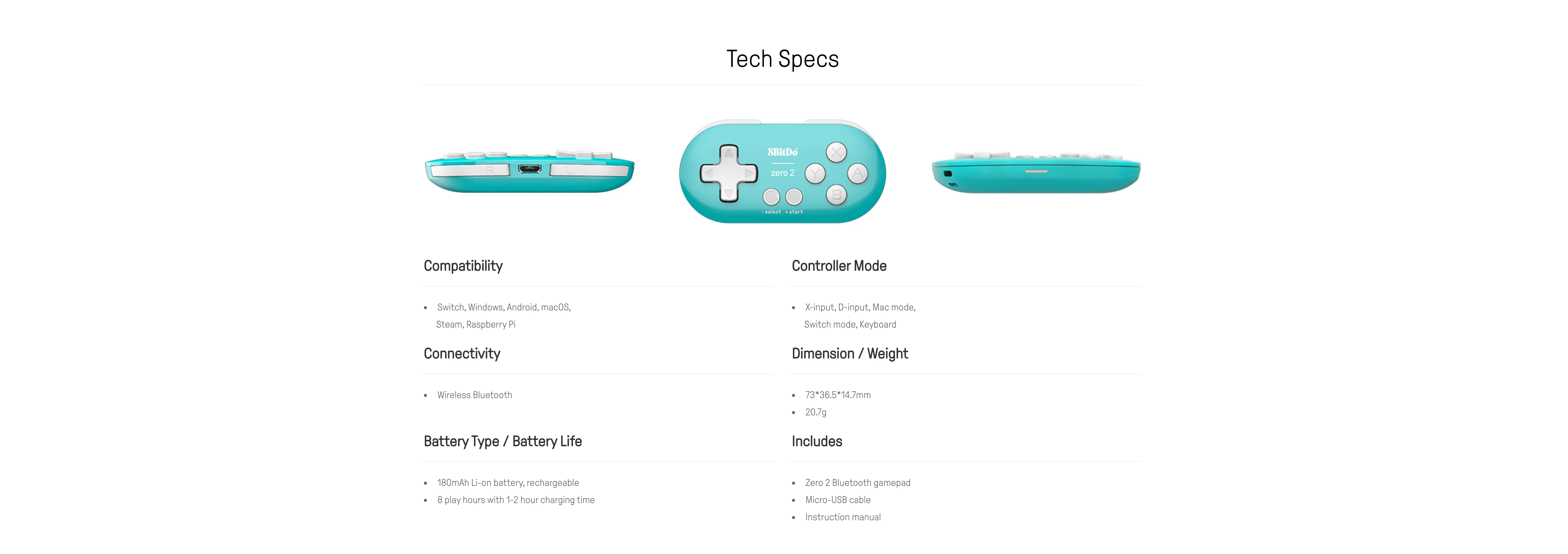 8BitDo ZERO 2 Bluetooth мини-геймпад для nintendo Switch NS NX nintendo Switch LITE Windows PC MAC IOS Android Yellow Edition