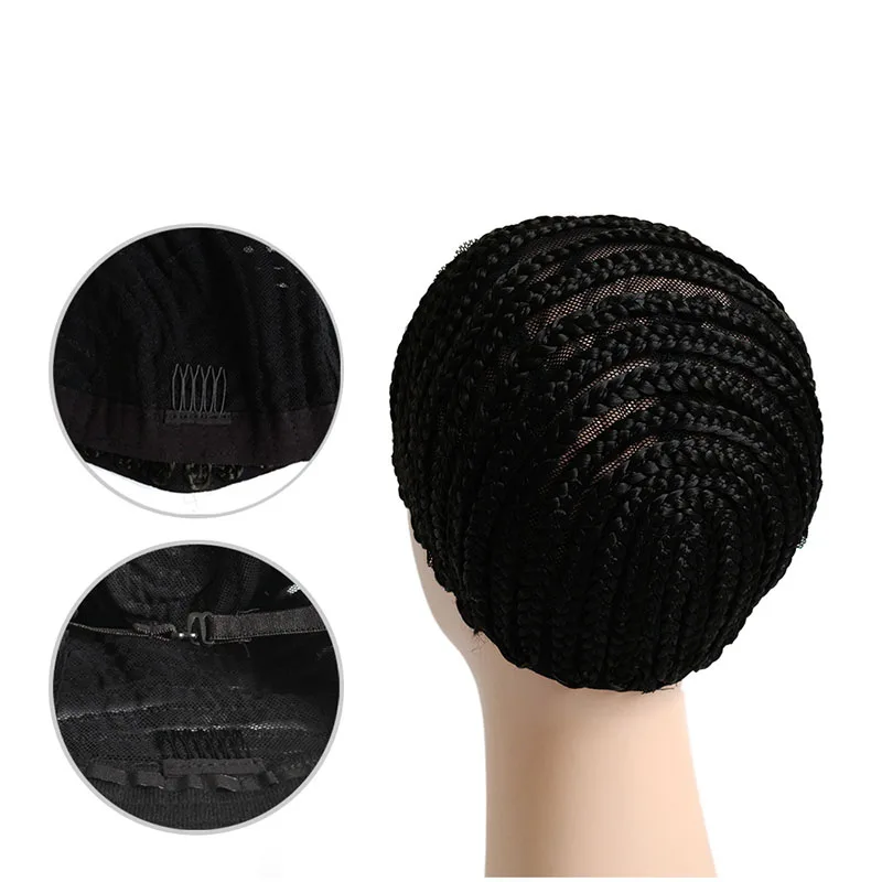 Wig Caps For Making Wigs Cornrows Cap With Adjustable Strap Crochet African Braiding Hairstyle |