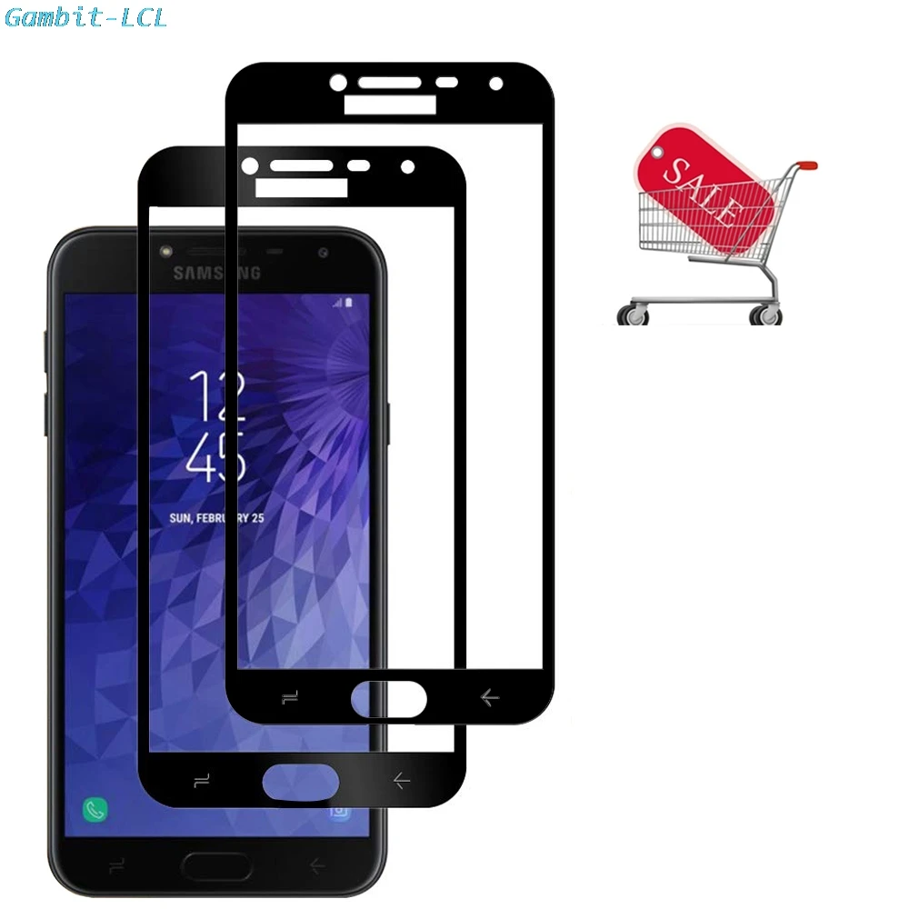 

2PCS Full Cover Tempered Glass for Samsung Galaxy J4 J6 J4+ J6+ Plus 2018 Screen Protector Glass Protective Film