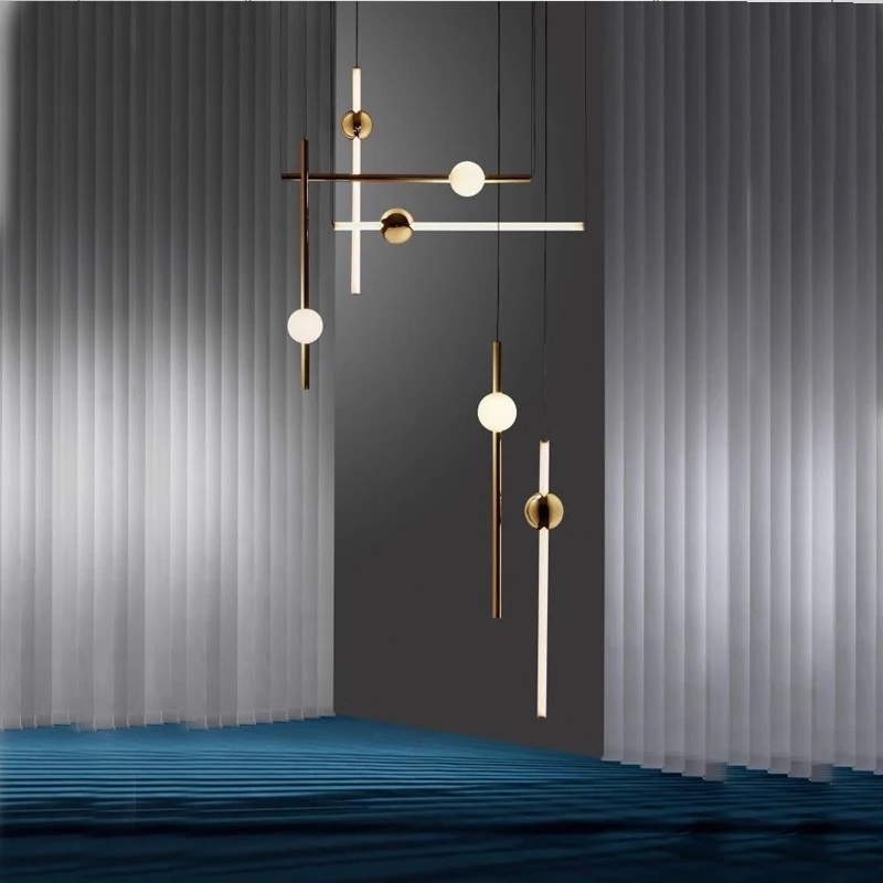 

Post-modern Art Restaurant Pendant Lamp Nordic Simple Dining Table Bedside Bed Three Round Bar Cosmos Pendant Lights pendant