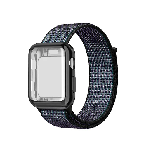 16 Sport loop strap for apple watch 4 5 case band 44mm 40mm apple watch band 42mm 38mm iwatch 5/4/3/2/1 full screen protector cover - Цвет ремешка: 16