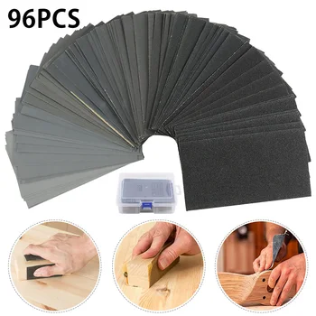 

96pcs Wet Dry Sandpaper 120 To 7000 Grit Assortment Abrasive Paper Sheets Polishing Sanding Paper For Wood Furniture Finishing
