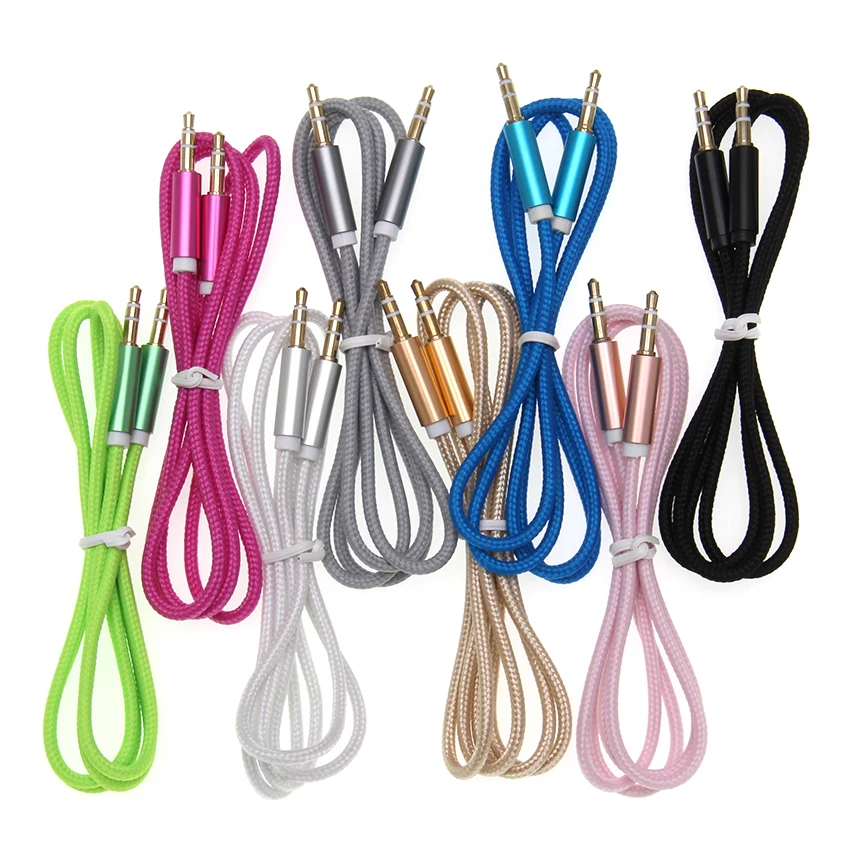 Aux Cable Jack 3 5mm Audio Male To Male Cable 3 5 Mm Jack Audio Cable for Xiaomi Car Speaker Headphone MP3 4 AUX Cord 300pcs lot