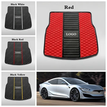 

Custom Car Trunk Mats for Tesla Model S Model X 3 Luxury Leather Auto Sedan Car Accessories All Weather Cargo Liners Boot Pads