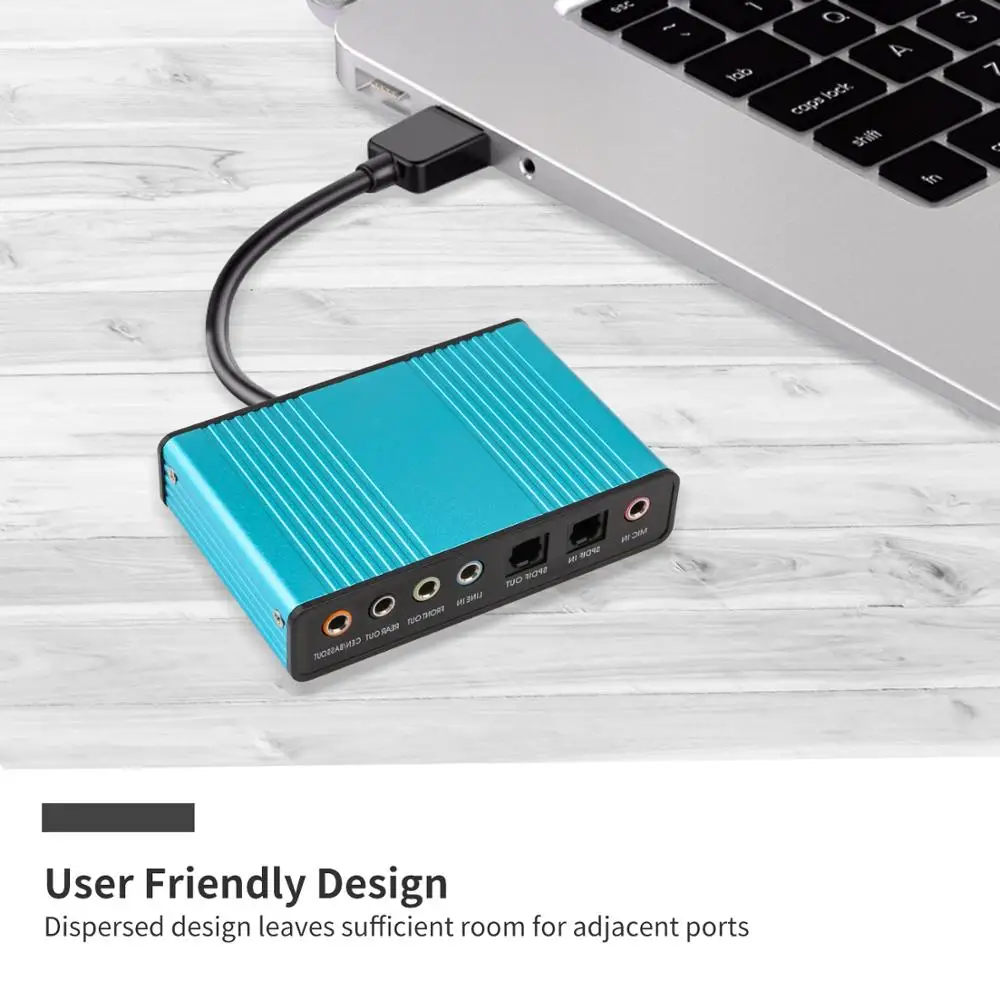 Профессиональная USB аудиокарта GOOJODOQ 6 канальная 5 1 оптическая внешняя звуковая