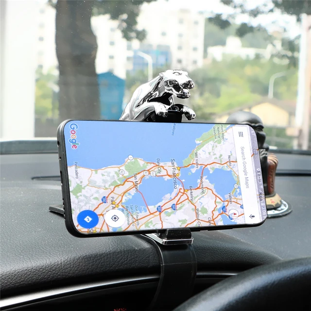 2021 Jaguar HUD Car Phone Holder Leopard Design Cellphone GPS Stand 360 Degree Mount Adjustable Clip