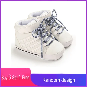 

Boys Girls Solid Leather First Walkers Kids Toddler Baby Shoes Spring Autumn Children's High-top Canvas Shoes Casual Soft Flats