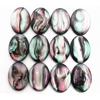 Nouvelle mode 30x40mm 18X25mm 13x18mm ovale noir coquille couleur dos plat résine Cabochons camée ► Photo 3/3