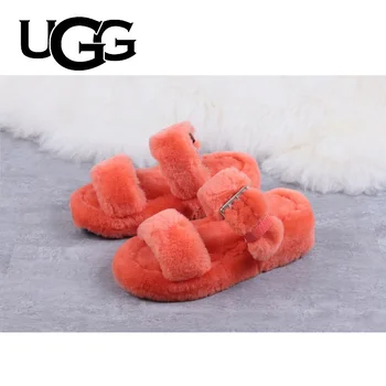 

2020 UGG Slippers Women Luxury Fashion Fur Slippers Fur Slippers Ladies Flat Heel Slipper Platform 1104662 W Fuzz Yeah