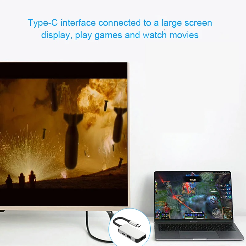 Basix type C концентратор USB-C HDMI Thunderbolt 3 адаптер для MacBook pro samsung Galaxy S9 huawei P20 mate 20 Pro type C USB 3,0 концентратор