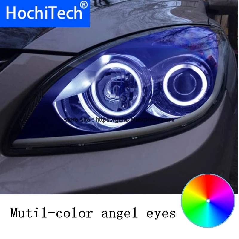 

HochiTech for Hyundai i30 2008-2011 car styling RGB LED Demon Angel Eyes Kit Halo Ring Day Light DRL with a remote control
