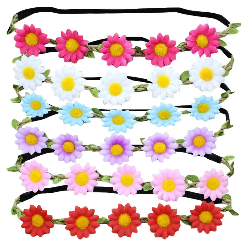 

20PCS Flower Headband Women Girl Bohemian Flowers Crown Hair bands Garland Wreath Birthday Party Wedding Home Decoration