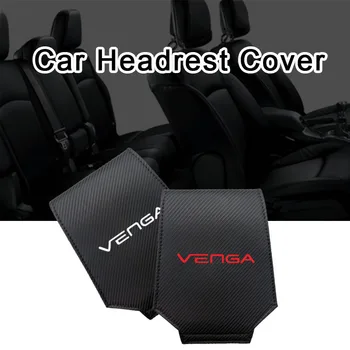 

Car Headrest Protector Cover For KIA VENGA Carbon Fiber Leather Car Storage Bag Interior Accessories