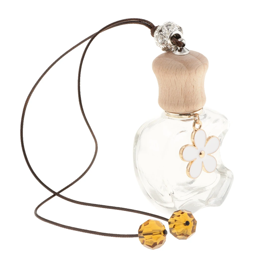 Charm Apple Empty Glass Perfume Bottle Pendant For Car Hanging Decor 12ml