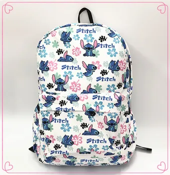 

Cartoon Lilo&Stitch Shoulder Backpack Student Bag Waterproof Parent Child Bag Leisure Travel Bag