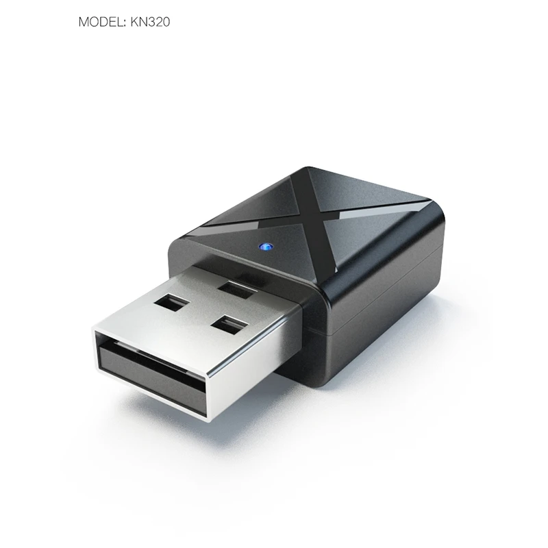 Bluetooth 5,0 аудио приемник передатчик мини стерео Bluetooth AUX RCA USB 3,5 мм разъем для ТВ PC автомобильный комплект беспроводной адаптер - Цвет: black