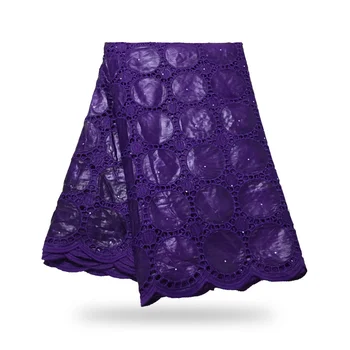 

2020 High Quality African bazin riche fabric Lace Embroidery Lace Woven Add drill 5yards Nigeria Lace Fabric