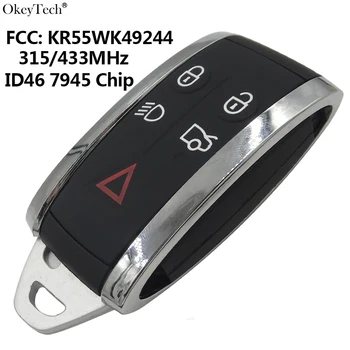 

Okeytech Smart Remote Control Car Key With Insert Blade PCF7953 Chip 315/433 MHZ for Jaguar XF XJ8 XK8 XKR XK FCC: KR55WK49244