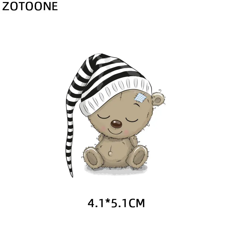 ZOTOONE с принтом животных собаки, кота, медведя, Переводные железные для Костюмы передачи тепла приложений DIY Футболка Аппликации, наклейки E