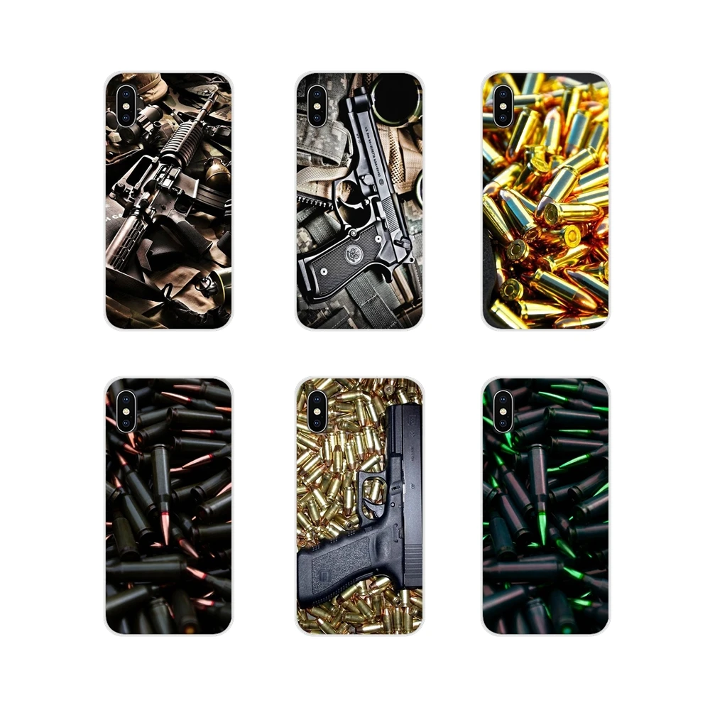 Silicone Cover For Huawei G7 G8 P7 P8 P9 P10 P20 P30 Lite Mini Pro P Smart Plus 2017 2018 2019 Army fan weapons guns and bullets | Мобильные