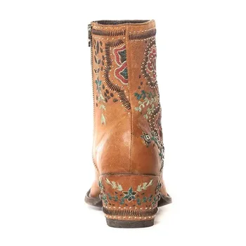 

Women Luxury Embroidery Boots Pointed Toe Winter Boots Women Shoes Comfortable Designer Botas Outdoor Skidproof Wearable