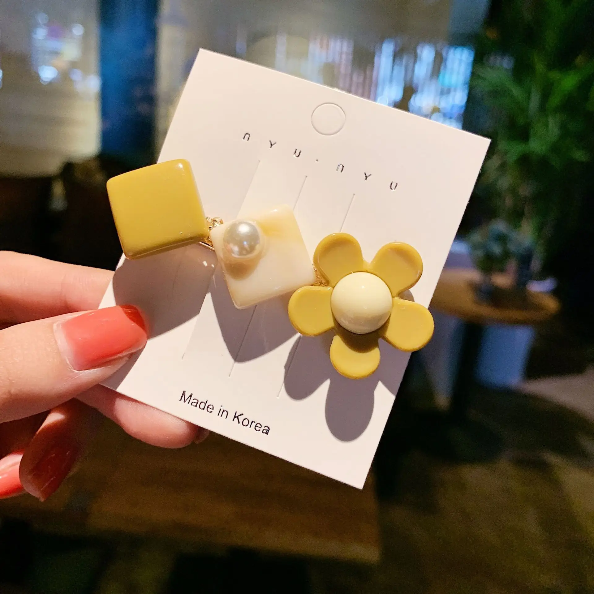 

2020 New Hair Clip For Women Geometric Hair Accessorie Candy colors Flower Hair pins Girls Elegant Korean Hair Clips Barrettes