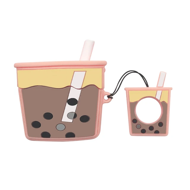 2 шт./лот 3D милый пузырьковый молочный чайный колпачок для наушников для Apple AirPods Pro силиконовый чехол Airpods 3 Pro защитные аксессуары - Цвет: 004