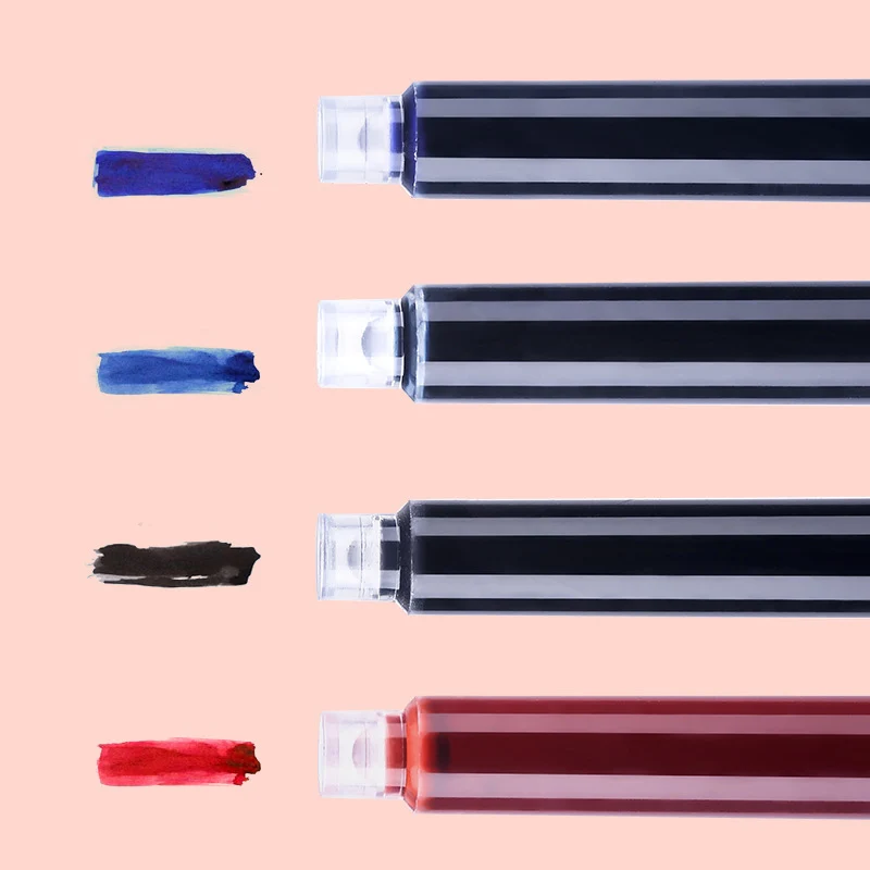 2.6/3.4mm Disposable Fountain Pen Ink Cartridge Pen Refill Black/Red/Blue Ink Set School Office Supplies Stationery Gifts 50pcs 5