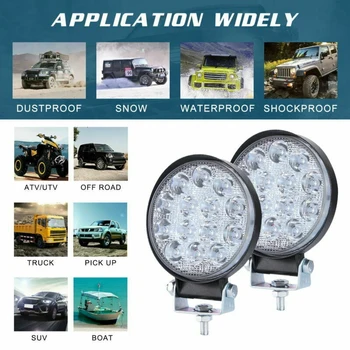

Car Auto LED Work Light Spot Round Lamp Offroad White 6000K 12V/24V 140W Part