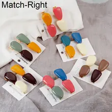 Спичечные правильные 2 шт. заколки для волос, стильные украшения, краб, акрил, заколка для волос, ювелирное изделие, заколка диадема, тромбон, NR179