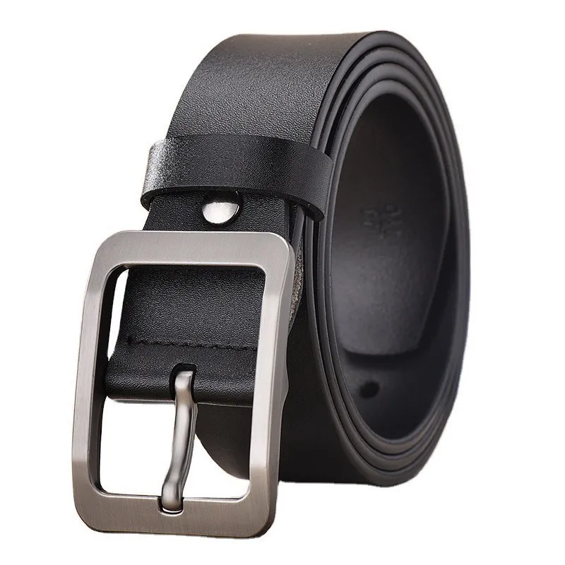 

Classic Mens Business Leisure Belts Fashion Metel Pin Buckle Leather Waist Strap Yuppie Jeans Accessories 3.8cm Cinto Office