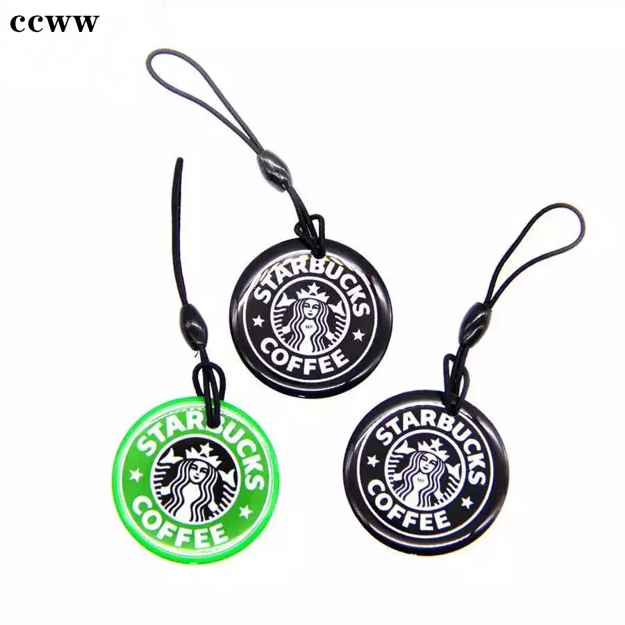 Llaveros RFID reutilizables a prueba de agua, tarjetas de Control de acceso con NFC intercambiables, patrones de diseño populares, 13,56 MHz, UID S50 1K