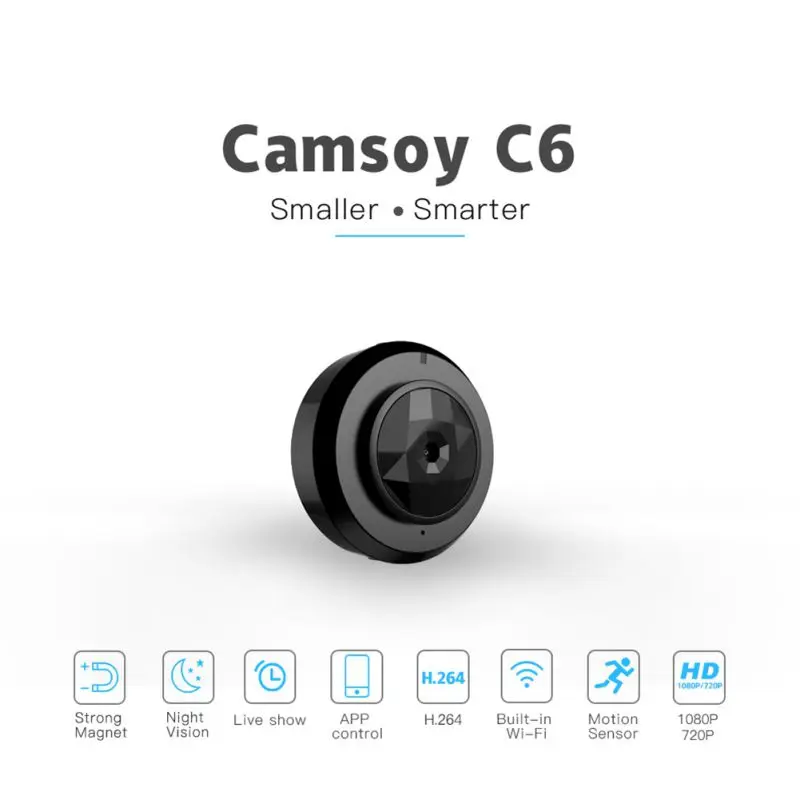C6 HD мини Wi-Fi камера ночного видения камера обнаружения движения Домашняя безопасность видео видеокамеры Поддержка приложение управление