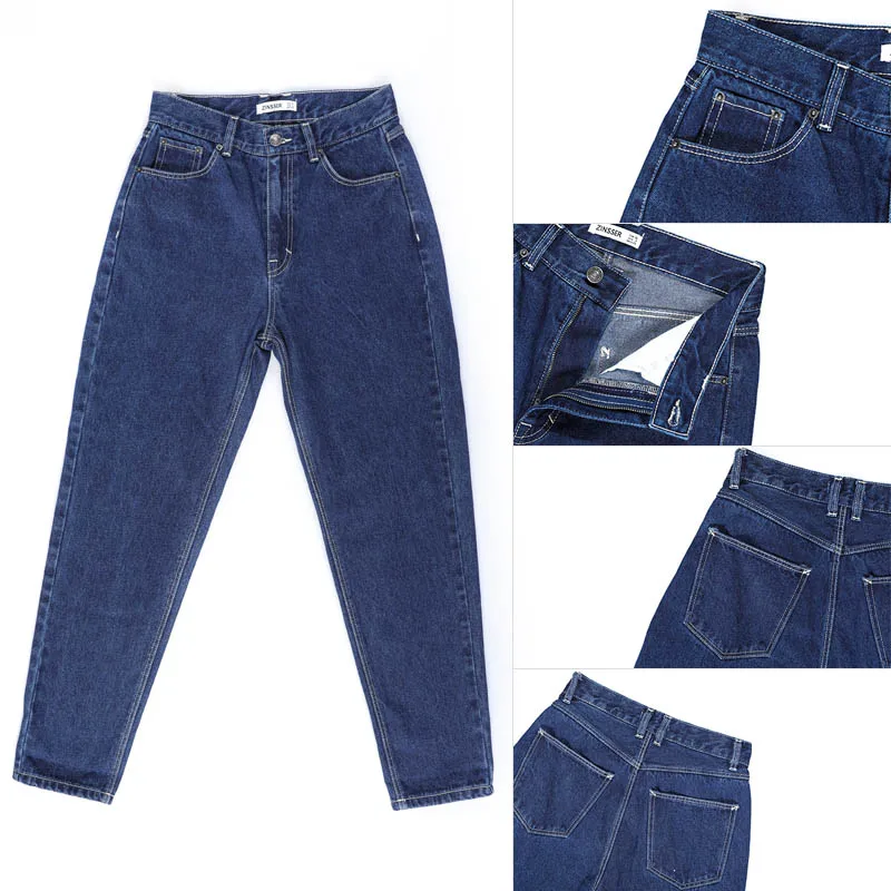 Осенне-зимние женские джинсовые брюки с высокой талией, удобные женские джинсы из хлопка