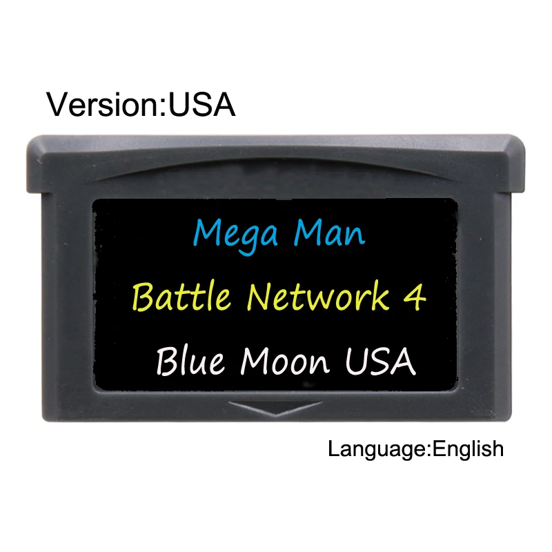 Megaa ManBattleNetwork 4-Blue Moon 32 Bit видеоигра картридж консоль карта США версия Английский язык