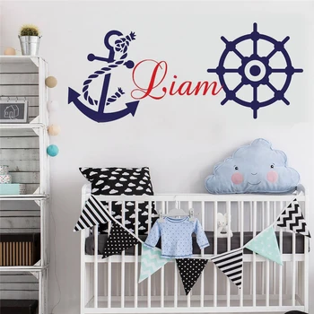 

Nautical Wall Stickers for kids rooms decoration Decal DIY Nursery Kindergarten Bedroom Childrens vinyl Decal home decor HY415