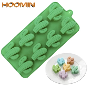 

HOOMIN Ice Cubes Candy Mold DIY Handmade Tool Biscuits Soap Mould Cactus Chocolate Silicone Molds Cake Decoration Baking Tools