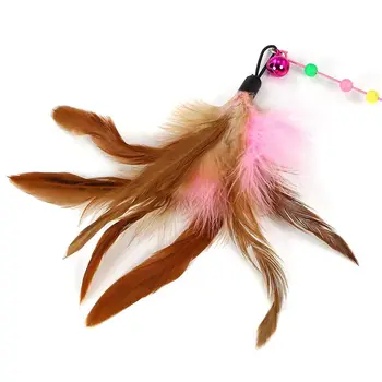 

New Cats Bouncy Rod with Bell and Feathers 36in - Playing Toys for Cats